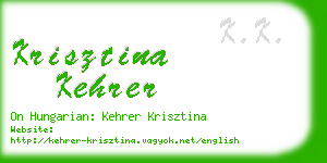 krisztina kehrer business card